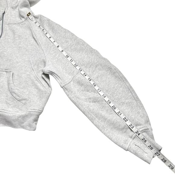 Lululemon | Women | Scuba Oversized Heather Gray Half Zip Cropped Hoodie | XS-S - Picture 6 of 13
